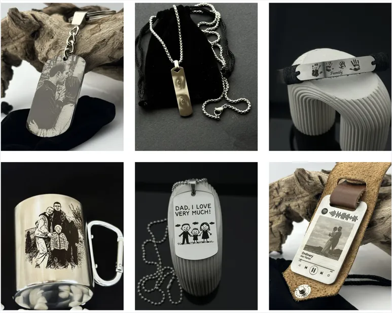 Жетони, браслети й горнятка з лазерним гравіюванням фото та написів